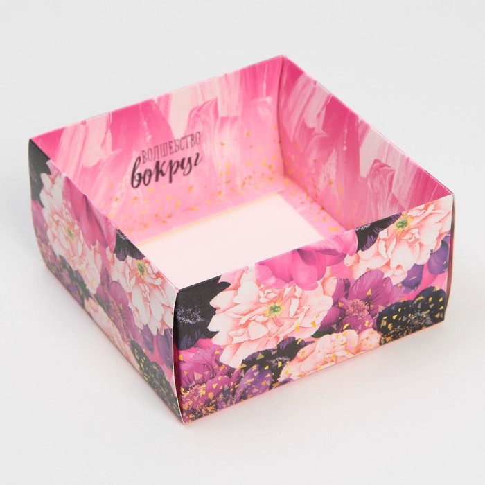 Коробка складная с PVC-крышкой «Волшебство вокруг», 12 × 6 × 11,5 см