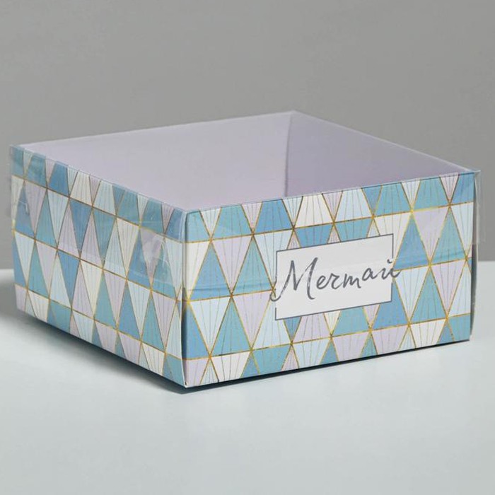 Коробка складная с PVC крышкой «Мечтай», 12 х 6 х 11,5 см
