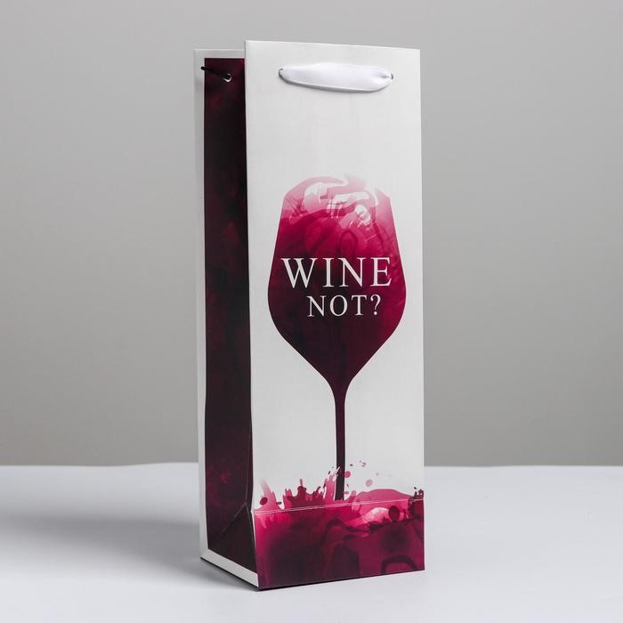 Пакет ламинированный вертикальный "Wine not", 13 x 35 x 10 см