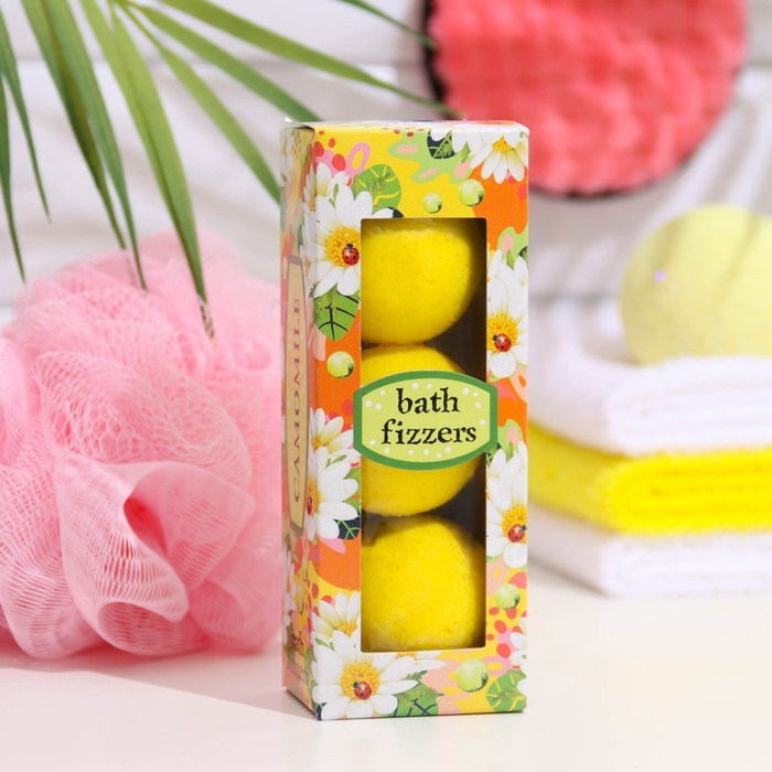 Бомбочка для ванны "Spa by Lara" Ромашка, 3*40 г