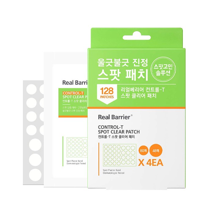 Real Barrier Противовоспалительные патчи от прыщей Control-T Spot Patch, 32 шт.