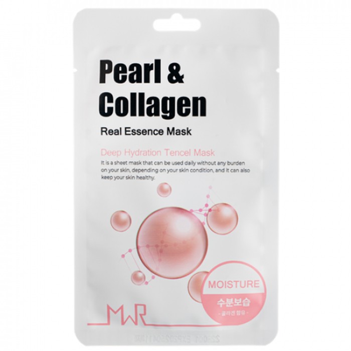 Yu.r Me MWR Тканевая маска с экстрактом жемчуга и коллагеном Pearl & Collagen Sheet Mask Moisture