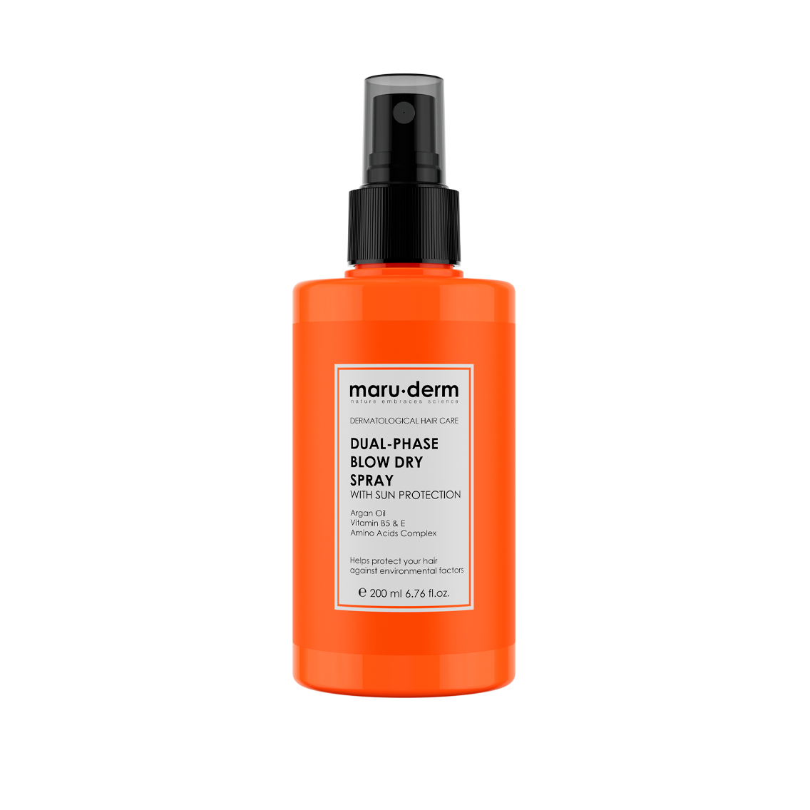 Maruderm, Двухфазный спрей для укладки феном с защитой от солнца Dual-Phase Blow Dry Spray With Sun 200 мл