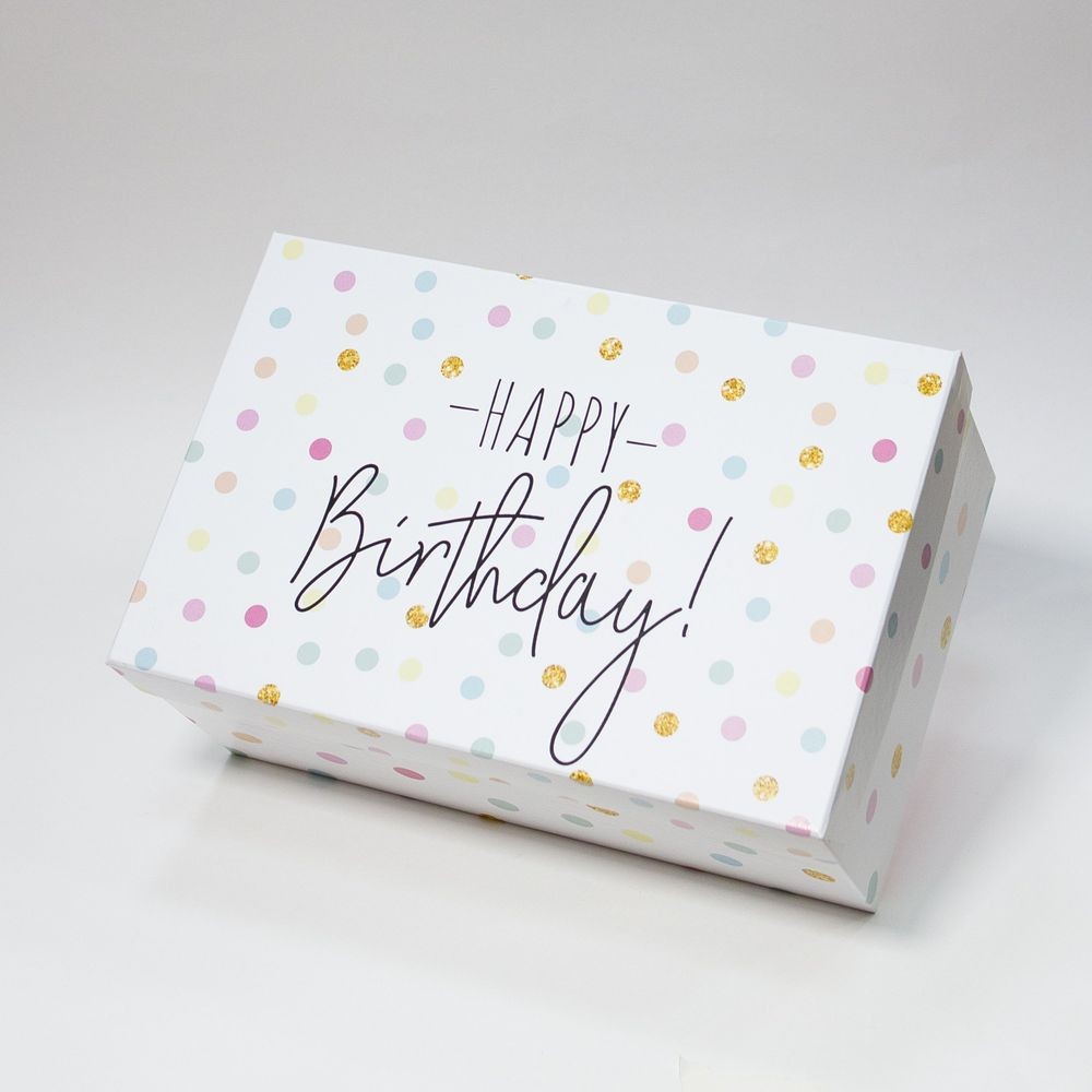 Коробка подарочная "Happy Birthday", 26 х 17 х 10 см