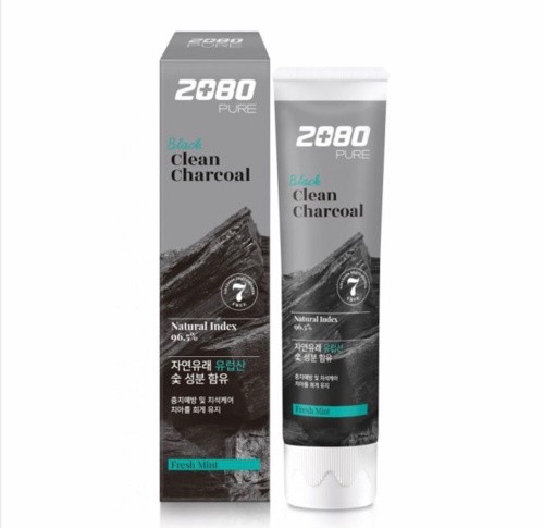 Kerasys Зубная паста Уголь и мята Pure Black Clean Charcoal/Fresh Mint, 120 г