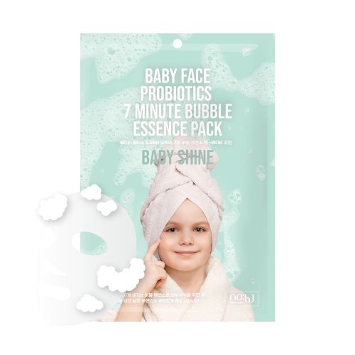 NO:hJ Пузырьковая маска с пробиотиками для сияния Baby Face Probiotics 7 Minute Bubble Essence Pack Baby Shine