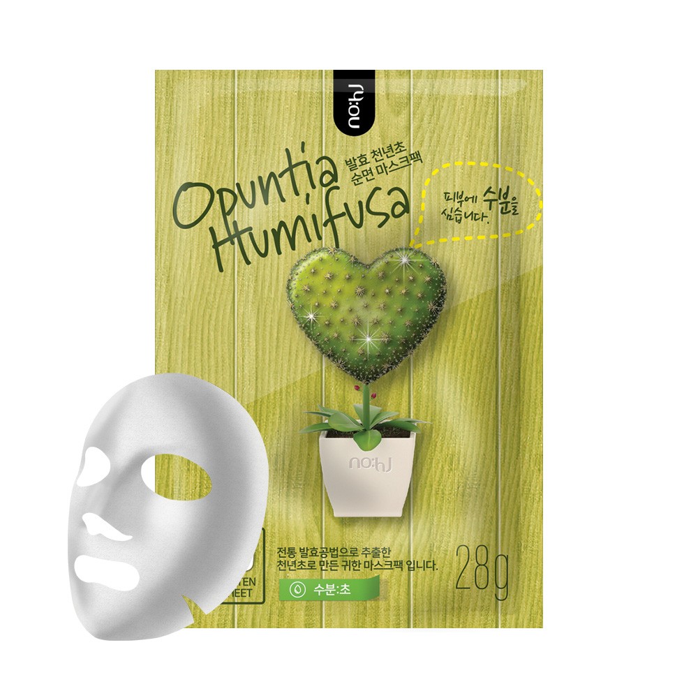 NO:hJ Тканевая маска увлажняющая с экстрактом опунции Moisture Opuntia Humifusa Mask Pack