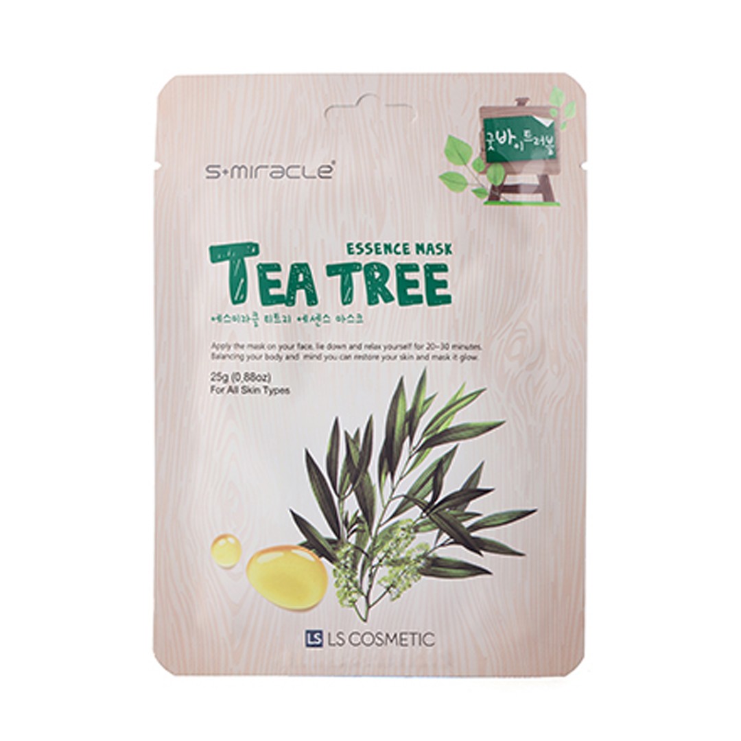 S+miracle Маска для лица с экстрактом чайного дерева Tea Tree Essence Mask