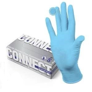 Connect Перчатки нитриловые Blue S 100 шт.