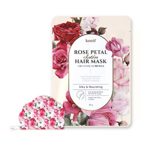 [KOELF] Маска-шапочка для волос РОЗА Rose Petal Satin Hair Mask