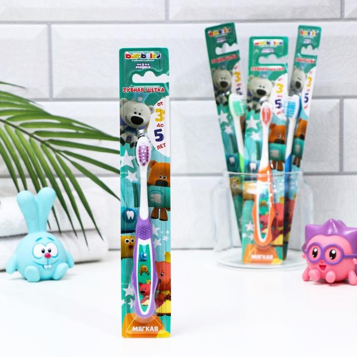 Детская зубная щетка Bambolina «МиМиМишки», 3-5 лет