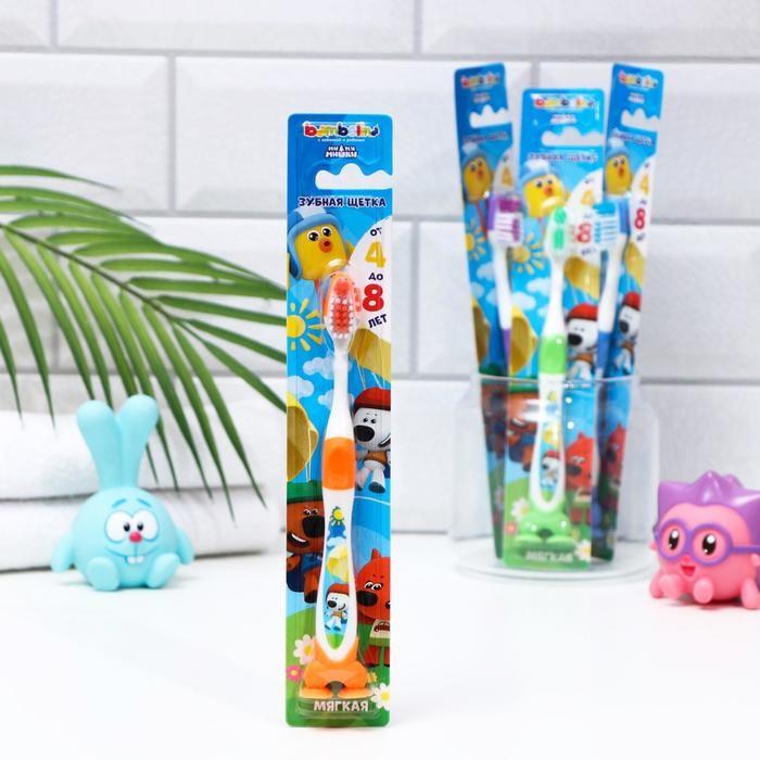 Детская зубная щетка Bambolina «МиМиМишки», 4-8 лет