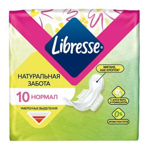 Прокладки Libresse Натуральная Забота нормал, 10 шт