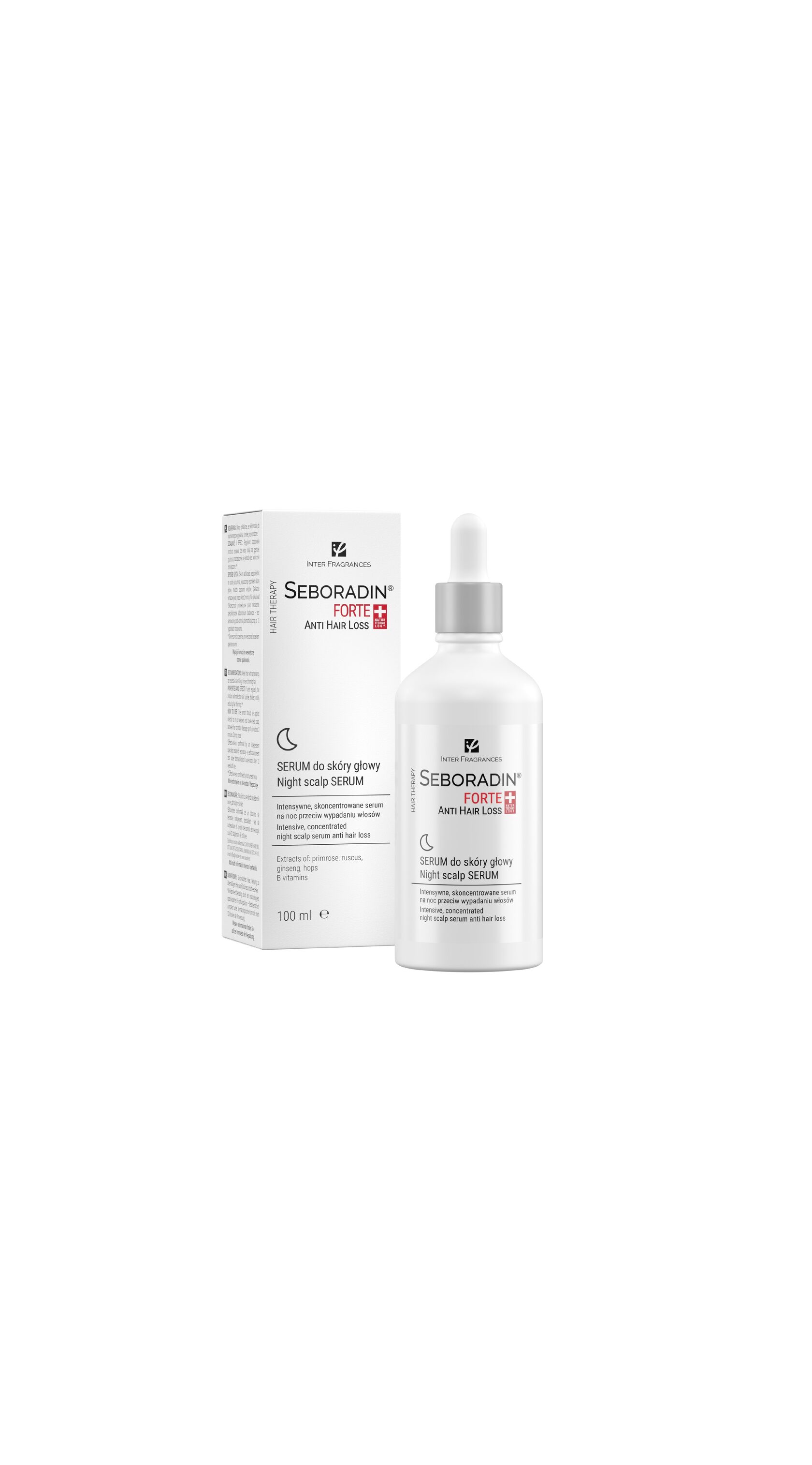 Ночная сыворотка Seboradin FORTE от выпадения волос / Seboradin FORTE ANTI HAIR LOSS night scalp serum Улучшает кровообращение в коже головы и усиливает питание волосяных фолликулов. Укрепляет, сокращает выпадение и стимулирует рост новых волос., 100 мл